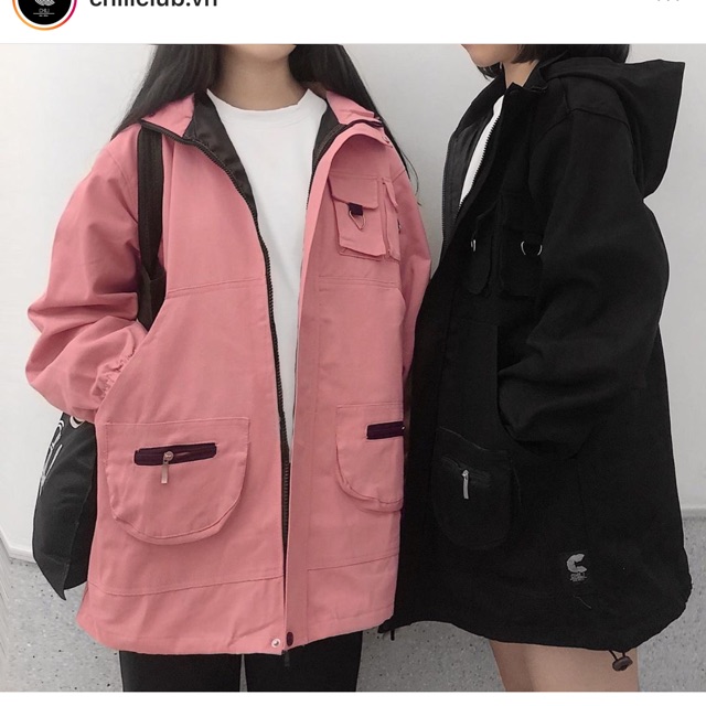 Pass Áo Jacket Chili - Pocket over Jacket màu đen size L