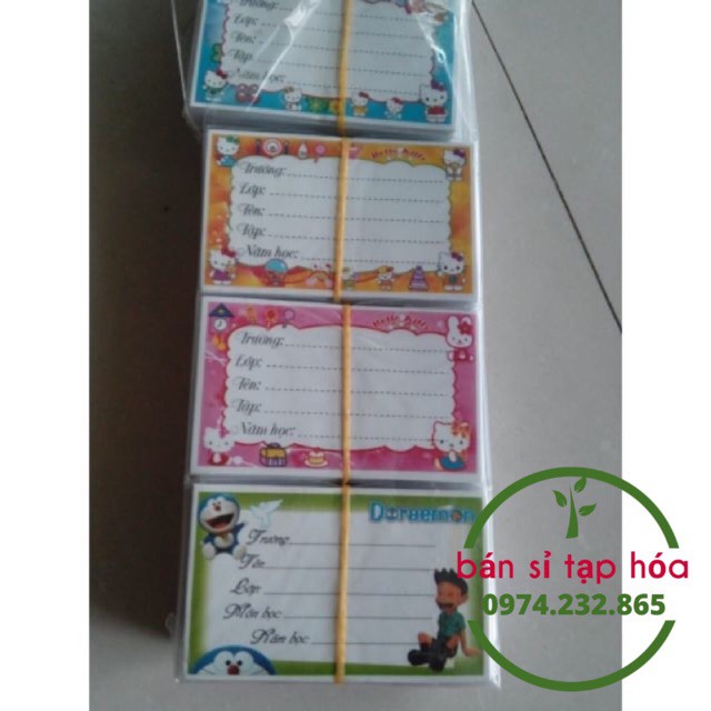 Combo 80 cái nhãn vở sở hữu keo dính