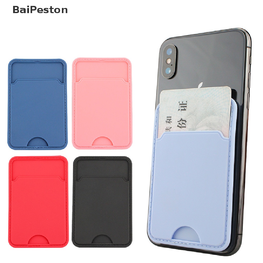 Bộ Ngăn Đựng Thẻ Bằng Silicon Dán Sau Điện Thoại ♨Nóng Bỏng
