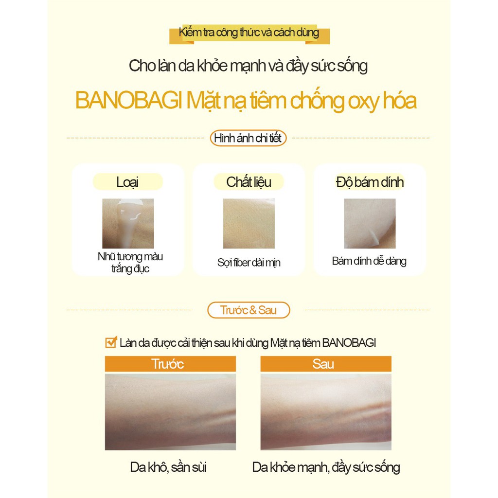 Mặt Nạ Chống Oxy Hóa Banobagi Anti Oxidant Injection 30ml