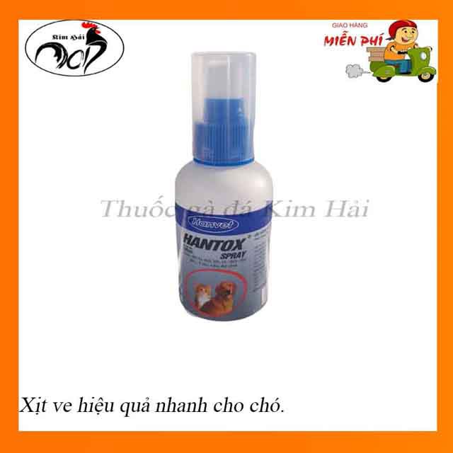 Hantox spray-lọ 50ml-xịt ve,rận,bọ chét cho chó,mèo.