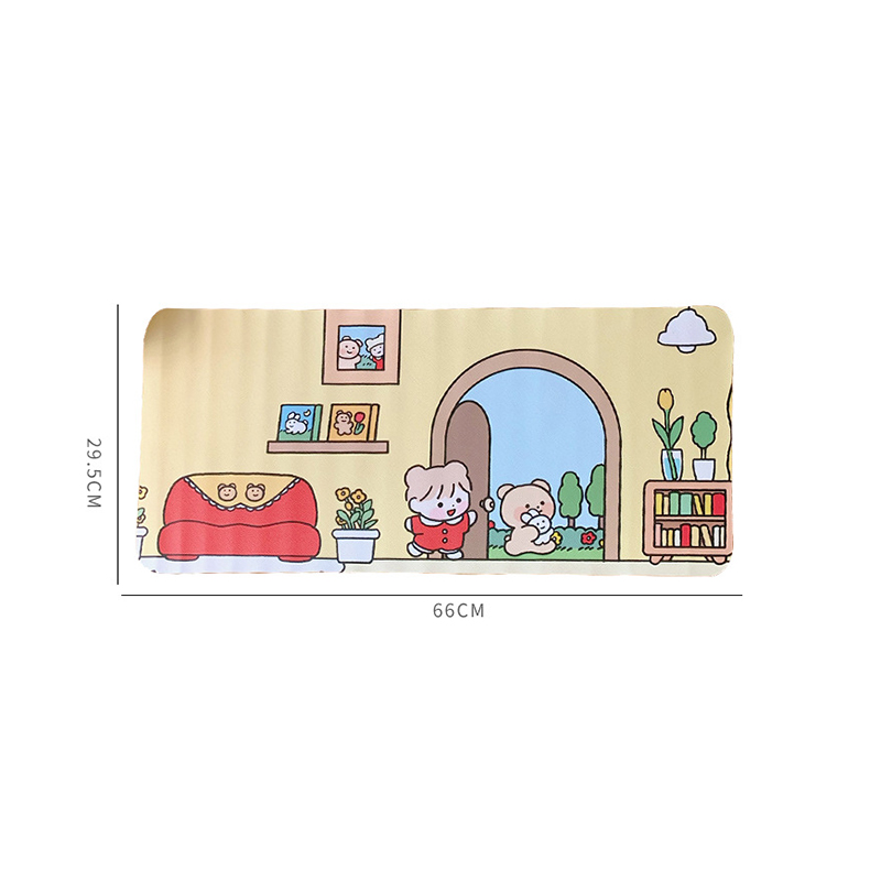 Miếng Lót Chuột Chơi Game Cỡ Lớn Chống Thấm Nước Họa Tiết Cô Gái Dễ Thương