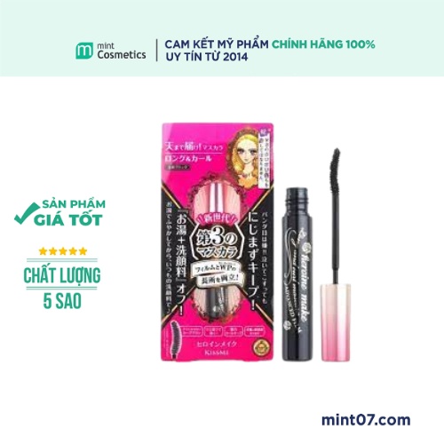Mascara Kiss Me Heroine Long &amp; Curl Advanced Film (Màu Hồng)