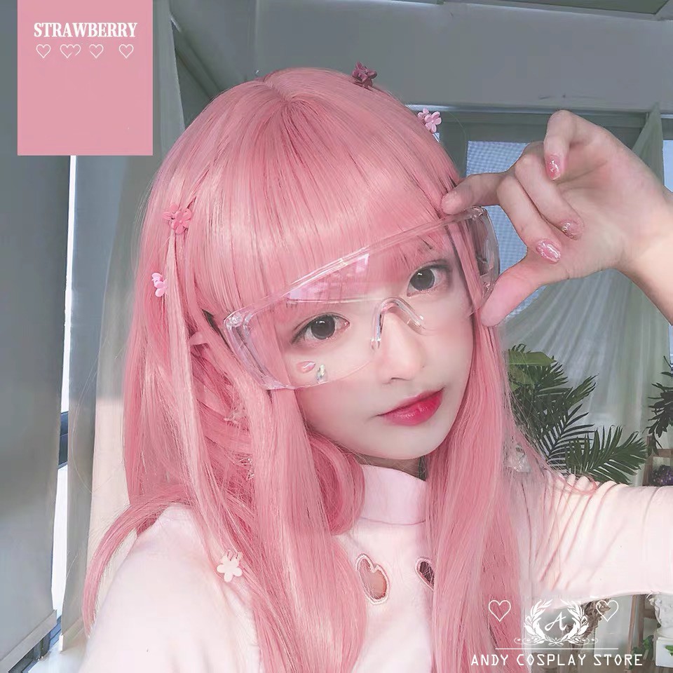 [CÓ SẴN] Wig teen/ tóc giả hồng Strawberry Hengji