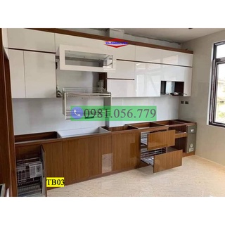 Tủ bếp nhựa cánh lật 2 tầng tb03