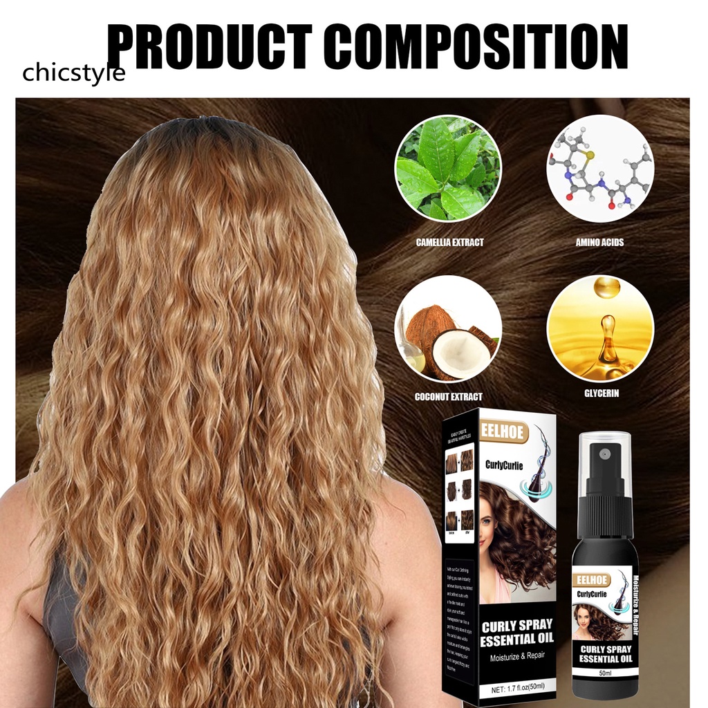 Chai xịt dưỡng ẩm tạo kiểu tóc xoăn chuyên nghiệp dành cho nữ