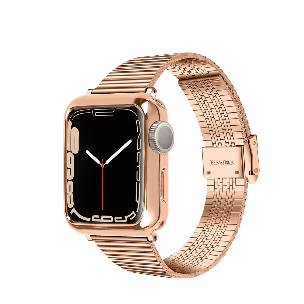 Dây đeo + khung viền thích hợp cho đồng hồ thông minh Apple Watch series 8 7 41mm 8 7 45mm và dụng cụ