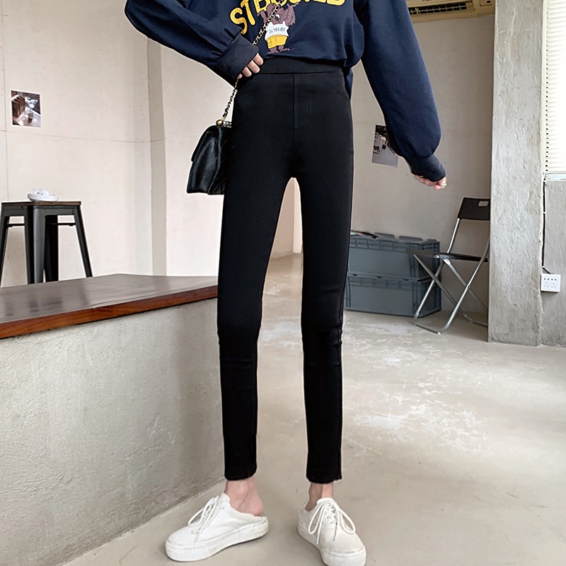 SUXI Quần dài lưng cao thiết kế mới thời trang mùa thu dành cho nữ