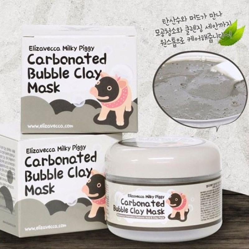 Mặt Nạ Sủi Bọt Thải Độc Bì Heo Carbonated Buble Clay Mask Chứa Collagen Của Bioaqua