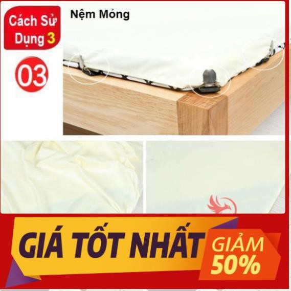 Bộ kẹp ga giường - kẹp drap giường nệm giữ cố định chống xê dịch tụt góc [ Combo 4 dây ]