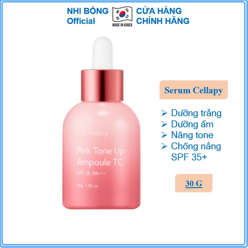Serum trắng da -Tinh chất dưỡng trắng nâng tone chống nắng Pink Tone Up Ampoule SPF 35+ PA+++ Hàn Quốc 30ml