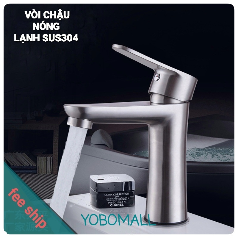 [ Bảo hành 3 -5 năm ] Bộ Vòi chậu rửa lavabo nóng  lạnh cao cấp inox 304 phòng tắm-yobomall