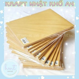 Xấp 100 tờ giấy Kraft Xi măng 80gsm khổ A4 21x29,7cm- Giấy nhập khẩu Nhật