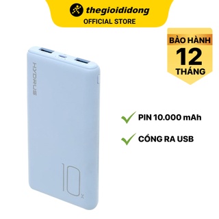 Pin sạc dự phòng Hydrus PJ JP196 10.000 mAh – Chính hãng BH 12 tháng