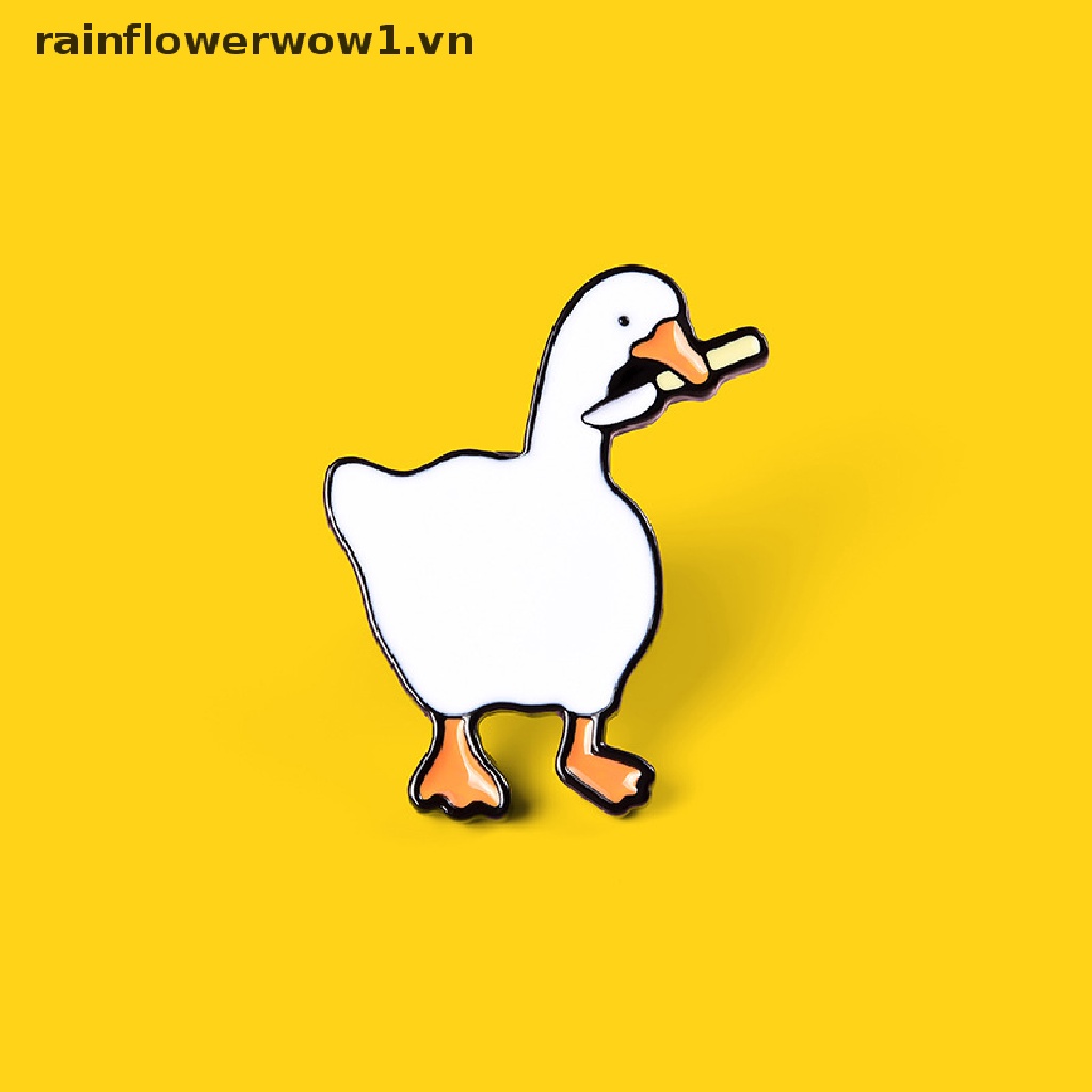 Ghim Cài Áo Hình Ngỗng Hoạt Hình Vui Nhộn