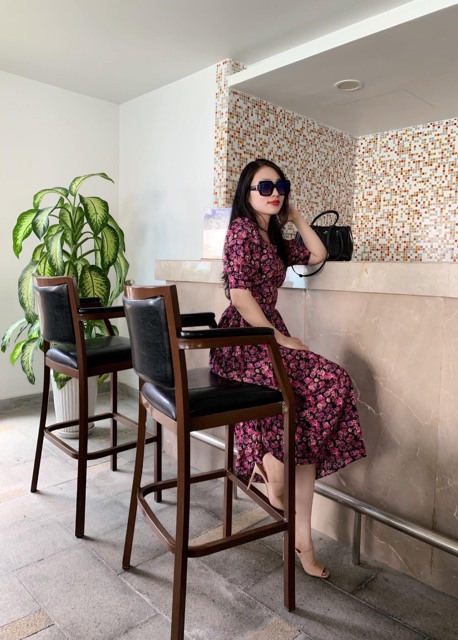 BÁN SỈ VÁY XOÈ HOA TÍM CHO NỮ | BigBuy360 - bigbuy360.vn