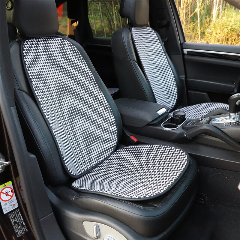 Gối Tựa Đầu, Tựa Lưng Thiết Kế Họa Tiết Nanh Sói Houndstooth Độc Đáo Cho Xe Ô Tô