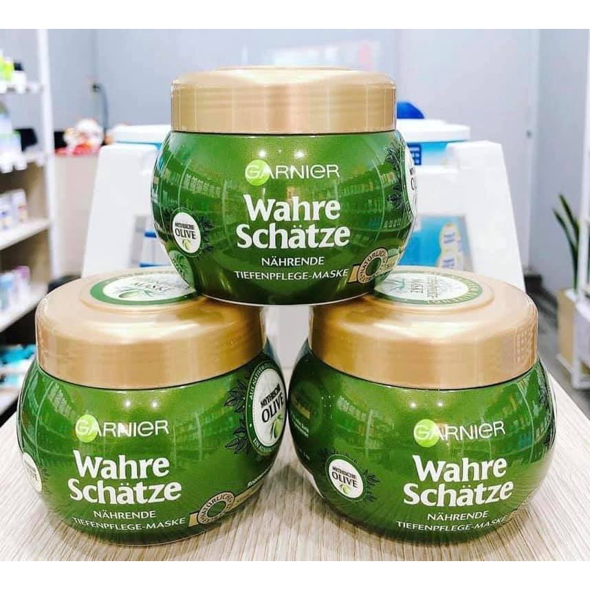 Kem Ủ Tóc Dưỡng Tóc mềm mượt Garnier Wahre schätze Pháp 300ml