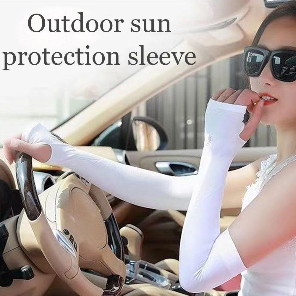 Găng Tay Chống Nắng Bằng Lụa Thời Trang Xuân Hè Cho Nữ G1Q2
