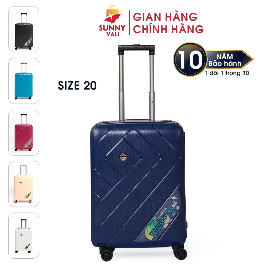 Vali kéo du lịch SUNNY BUBULE size 20 - nhựa PP chống vỡ tuyệt đối, khóa hải quan TSA