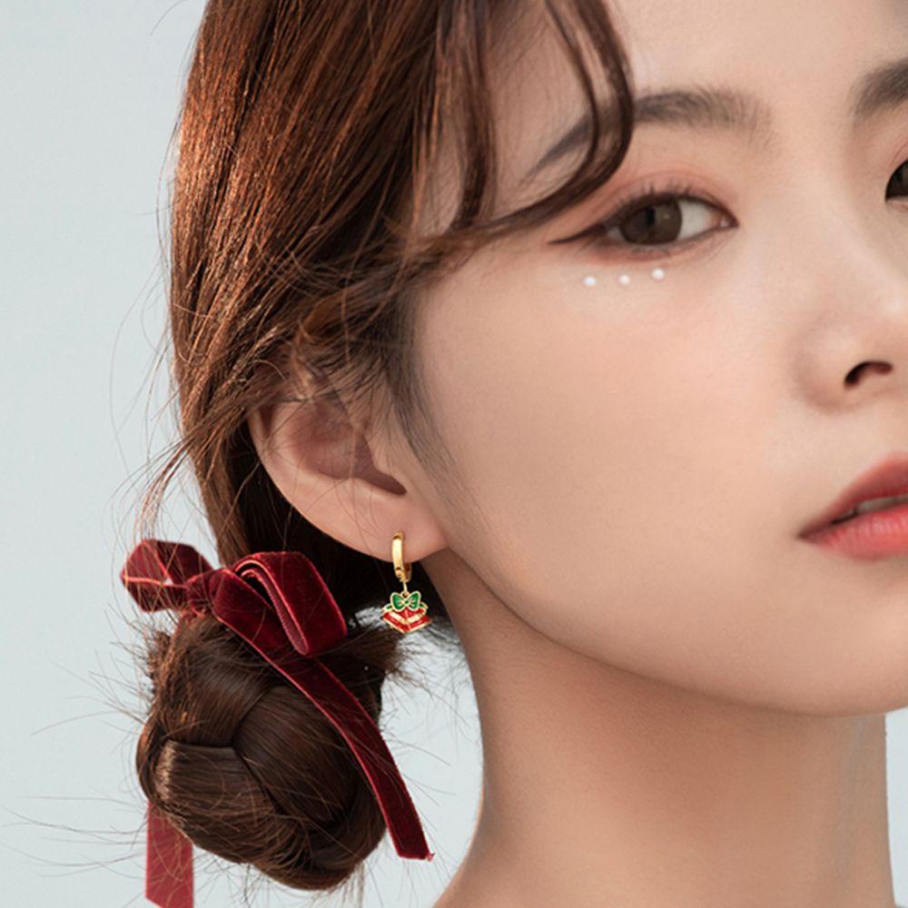 Khuyên Tai Hình Chuông Giáng Sinh Thời Trang Dành Cho Nữ