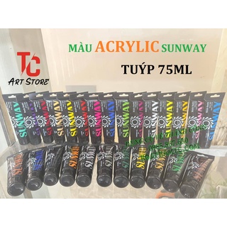 Màu acrylic tuýp 75ml sunway