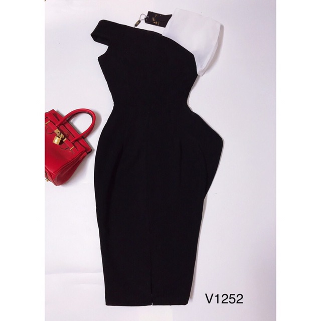 Váy body chễ vai hàng thiết kế cao cấp