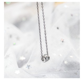 Mặt dây chuyền mạ bạc 925 đính đá zircon màu đen