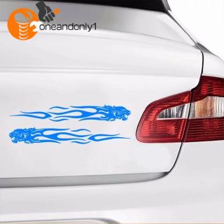Miếng dán decal hình hổ lửa phản quang cho trang trí xe hơi