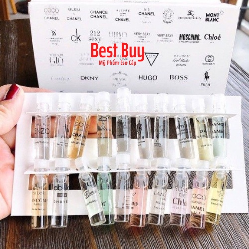 [BÁN BUÔN] Nước Hoa Mini Pháp Set 20 Lọ Lưu Hương Thơm Mát Nồng Nàn Quyến Rũ (2ml*20lọ)