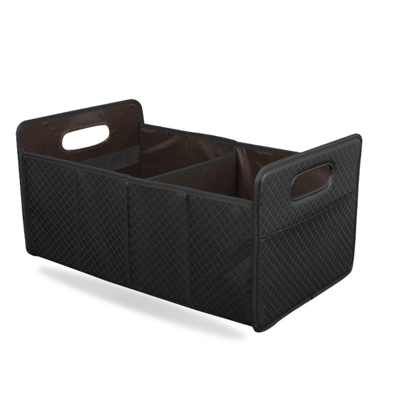 Hộp Đựng Đồ Bằng Da Màu Đen Gấp Lại Được Tiện Lợi Dành Cho Gara Xe Hơi