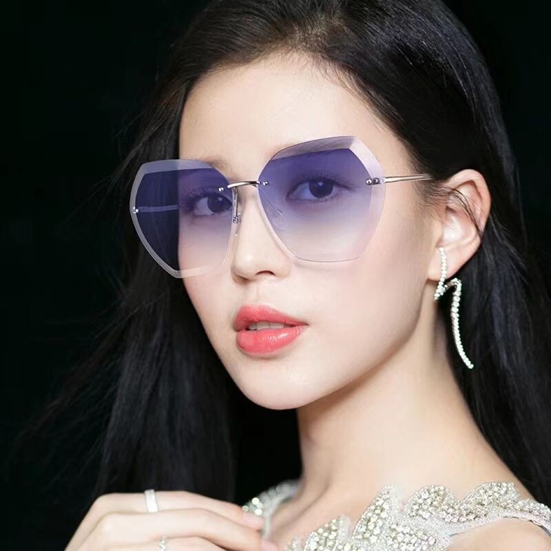 Kính mát gọng kim loại chống tia UV màu sắc gradient thời trang cho nữ mao005 | WebRaoVat - webraovat.net.vn