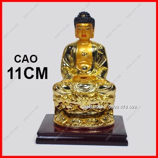 Tượng Phật Thích Ca Bưng Ngọc Xi Vàng - Cao 11cm - 6863.8