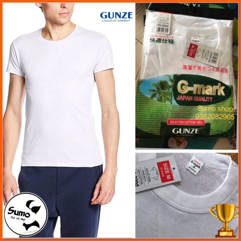 ÁO THUN NAM NGẮN TAY GMARK/GUNZE - ÁO MAY Ô NAM DỆT 100% SỢI COTTON, THOÁNG MÁT, MỀM MẠI. Ảnh và video thật. | BigBuy360 - bigbuy360.vn