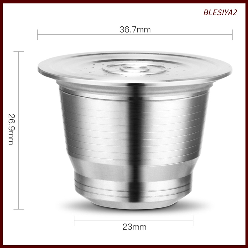 [BLESIYA2]Refillable Coffee Capsule Filter Pod with Spoon for Nespresso