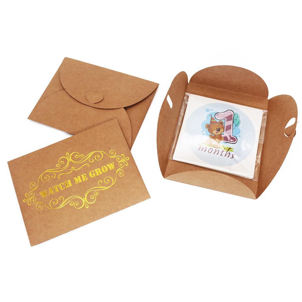 Bộ 12 Sticker Đánh Dấu Cột Mốc Phát Triển Theo Tháng Họa Tiết Hoạt Hình Dùng Làm Phụ Kiện Chụp Ảnh Cho