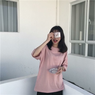 BASIC TEE - TAY LỬNG HỒNG RUỐC / ẢNH THẬT