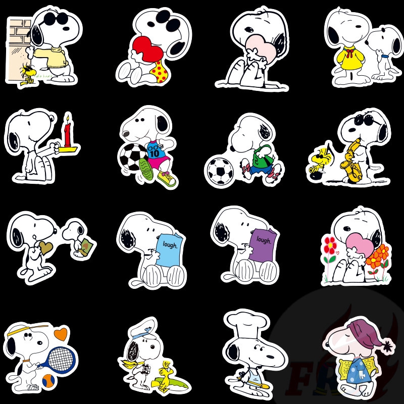 100Pcs/Set ❉ Snoopy Stickers ❉ Cartoon DIY Mixed Luggage Laptop Skateboard Decals Doodle Stickers