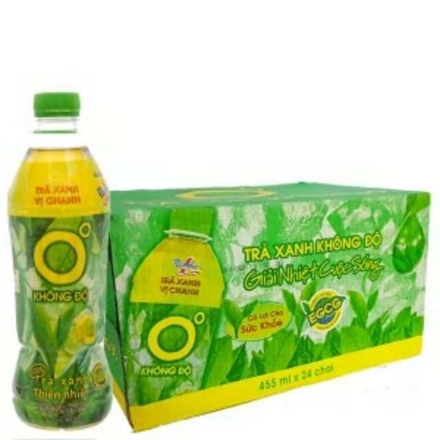 TRÀ XANH O ĐỘ THÙNG 24 CHAI * 455ML