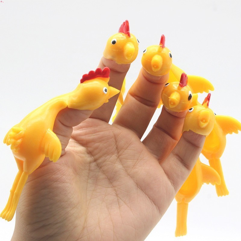 Set 3 Chú Gà Đồ Chơi Bằng Cao Su Vui Nhộn