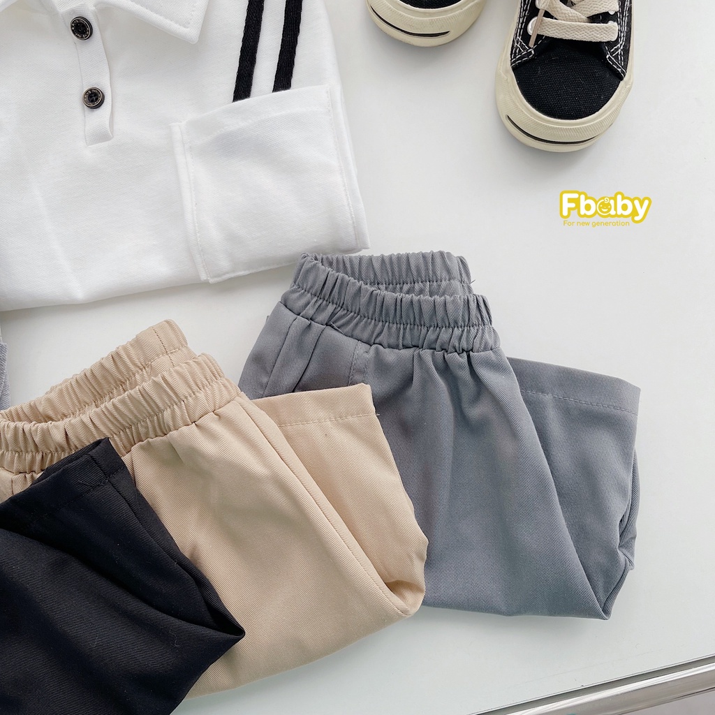 Bộ polo có cổ cho bé trai, bộ thun bé trai có cổ áo polo quần kaki hàng đẹp