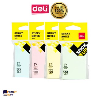 [100 tờ] Giấy nhớ Deli – Giấy Note Deli - Nhiều Màu – 7,6x12,8cm
