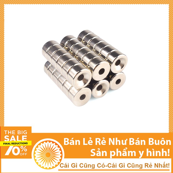 Nam Châm Đất Hiếm Trụ Tròn 6x2mm Có Lỗ - 1 Viên