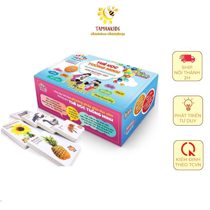 Bộ Thẻ Học Thông Minh Flashcards 16 Chủ Đề 416 Thẻ Học Song Ngữ Anh Việt Giúp Bé Phát Triển Ngôn Ngữ