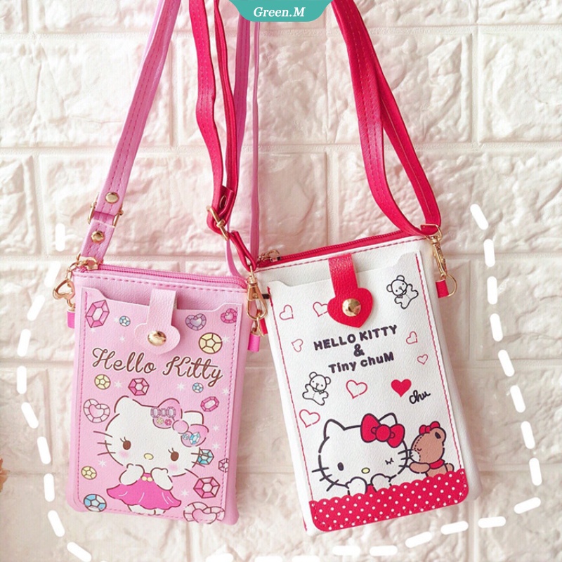 Sanrio Melody Cinnamoroll Hello Kitty Kuromi Túi Đeo Chéo Đựng Điện Thoại Di Động Kèm Dây Đeo Cho Trẻ Em