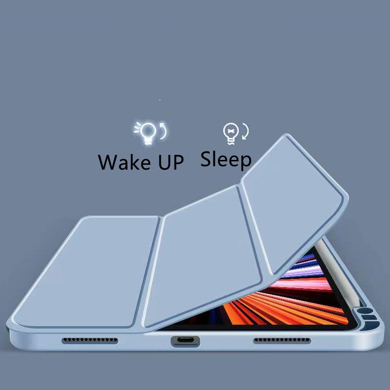 Bao Da Máy Tính Bảng Có Ngăn Đựng Bút Cảm Ứng Cho iPad Pro 11 12 9 2021 iPad Air 4 5 10.9 5th Gen 12.9 Mini 6 8.3 inch