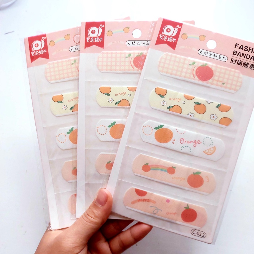 Vỉ 5 Băng dán cá nhân hoạt hình nhiều mẫu dễ thương