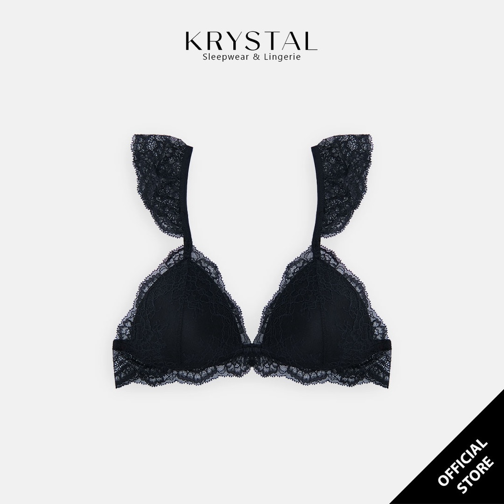 Áo ngực nữ ren sexy dáng cánh tiên gợi cảm không gọng mút vừa KRYSTAL A004