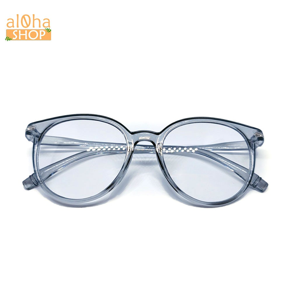 Mắt kính thời trang chống tia bức xạ UV, chống bụi gọng nhựa tròn K012 unisex nam nữ style giả cận, phong cách tri thức