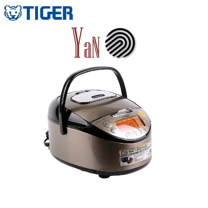 Nồi cơm điện tử nắp gài cao tần IH nấu Tacook 4in1 1.8L Tiger JKT-S18W 1198W màu inox viền đen - Hàng chính hãng